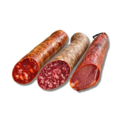 Lomo, chorizo y salchichón ibéricos en pieza